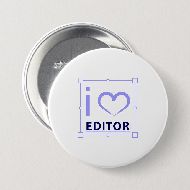 Chapa Redonda De 7 Cm Soy editor (Anverso y reverso)
