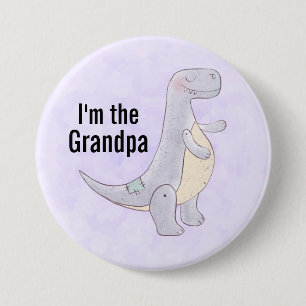 Chapa Redonda De 7 Cm Soy el Abuelo Cute Dinosaurio Prehistórico