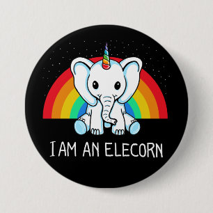 Chapa Redonda De 7 Cm Soy un Elecorn