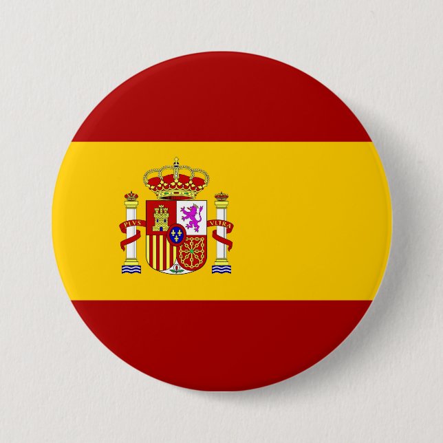 Chapa Redonda De 7 Cm Spain flag (Anverso)