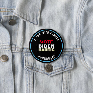 Chapa Redonda De 7 Cm Stand con Kamala sin jefe BIDEN HARRIS 2020 grande