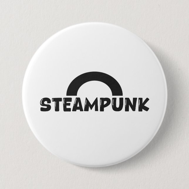 Chapa Redonda De 7 Cm Steampunk Minimalist Design Button (Anverso)