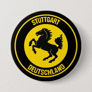 Chapa Redonda De 7 Cm Stuttgart Round Emblem