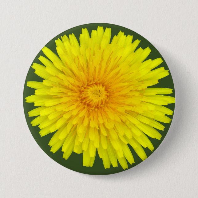 Chapa Redonda De 7 Cm Summer Dandelion Round Button (Anverso)