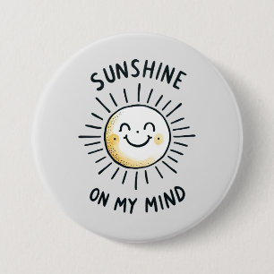 Chapa Redonda De 7 Cm Sunshine En Mi Mente