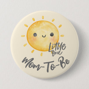 Chapa Redonda De 7 Cm Sunshine Little One Baby Shower