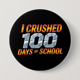 Chapa Redonda De 7 Cm Superé 100 días de escuela