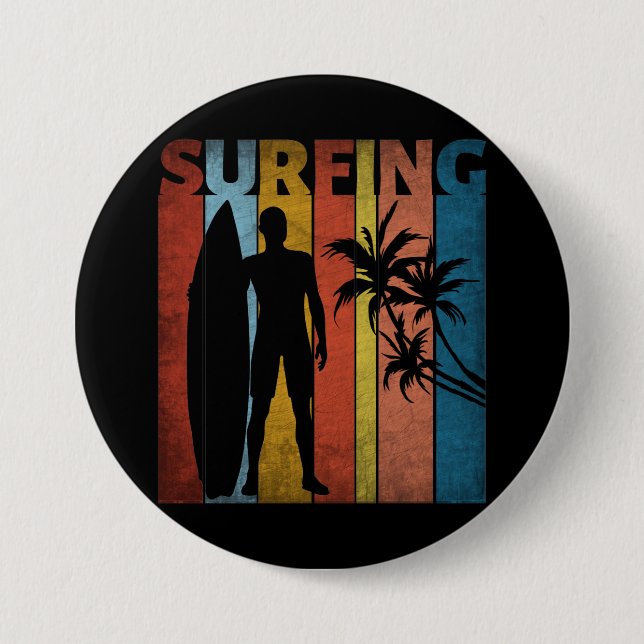 CHAPA REDONDA DE 7 CM SURF TROPICAL VERANO (Anverso)