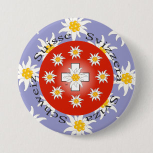 Chapa Redonda De 7 Cm Svizzera Svizra Suiza