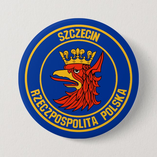 Chapa Redonda De 7 Cm Szczecin Round Emblem (Anverso)
