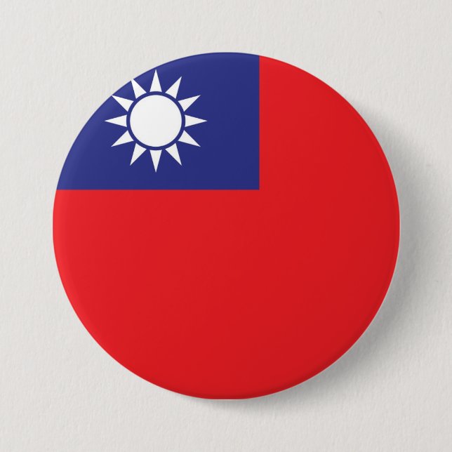 Chapa Redonda De 7 Cm Taiwán (Anverso)