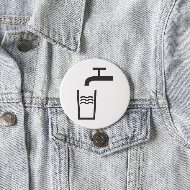 Chapa Redonda De 7 Cm Tap Water Symbol (Subido por el creador)