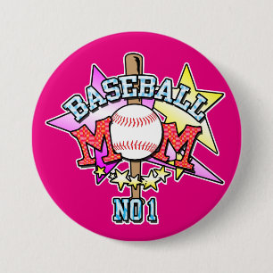 Chapa Redonda De 7 Cm Tarjeta madre de béisbol