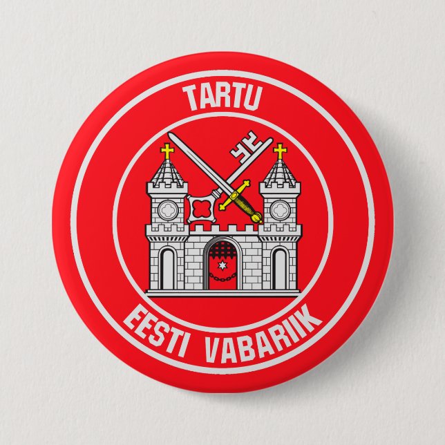 Chapa Redonda De 7 Cm Tartu Round Emblem (Anverso)