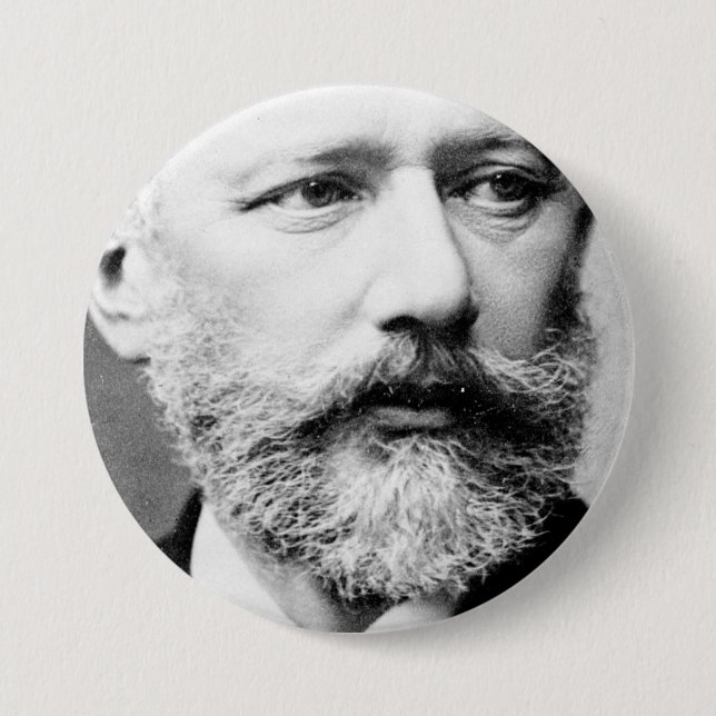 Chapa Redonda De 7 Cm Tchaikovsky (Anverso)