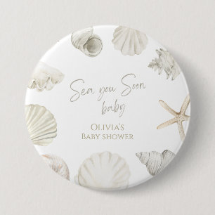 Chapa Redonda De 7 Cm Te veo pronto baby shower