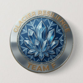 Chapa Redonda De 7 Cm Team F – Glacier Resilience Emblem | Ice Strength 
