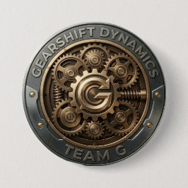 Chapa Redonda De 7 Cm Team G – Gearshift Dynamics Emblem | High Performa