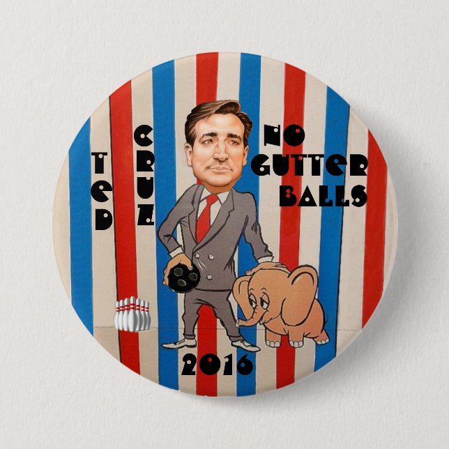 Chapa Redonda De 7 Cm Ted Cruz para el presidente 2016 (Anverso)