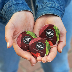 Chapa Redonda De 7 Cm Tema del restaurante de carne personalizado