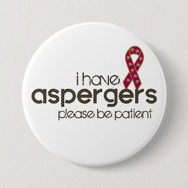 Chapa Redonda De 7 Cm Tengo Aspergers (Anverso)