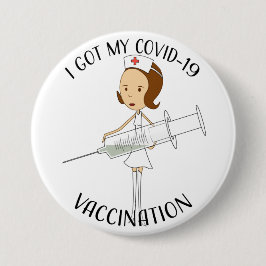 Chapa Redonda De 7 Cm Tengo Mi Vacunación Covid-19