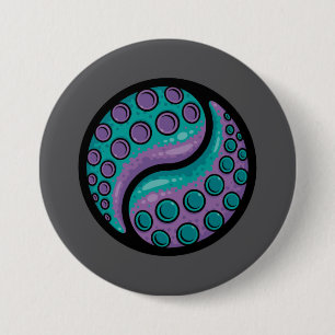 Chapa Redonda De 7 Cm Tentacle Yin Yang