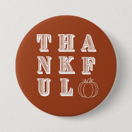 Chapa Redonda De 7 Cm Terracotta Acción de Gracias