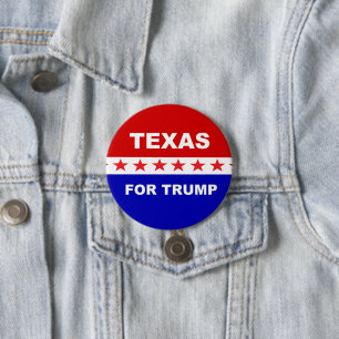 Chapa Redonda De 7 Cm Texas Para Trump
