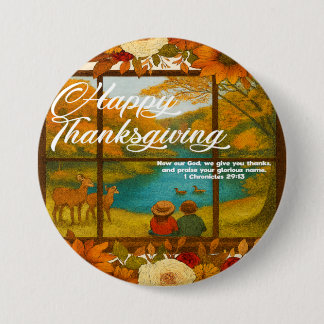 Chapa Redonda De 7 Cm Thanksgiving Button