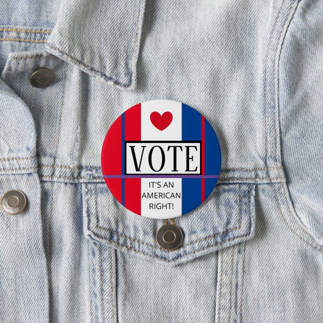Chapa Redonda De 7 Cm Time to VOTE! (In situ)