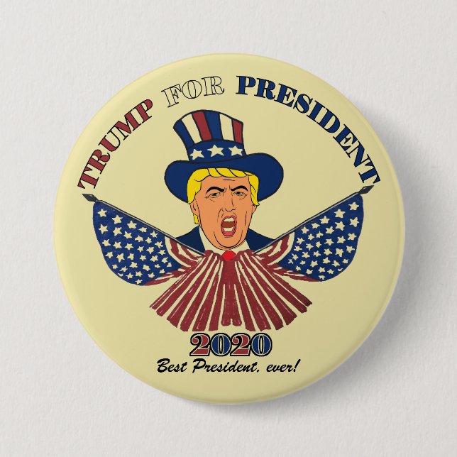 Chapa Redonda De 7 Cm Tío Trump (Anverso)