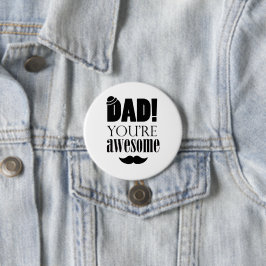 Chapa Redonda De 7 Cm ¡Tipografía minimalista para el Día del Padre!