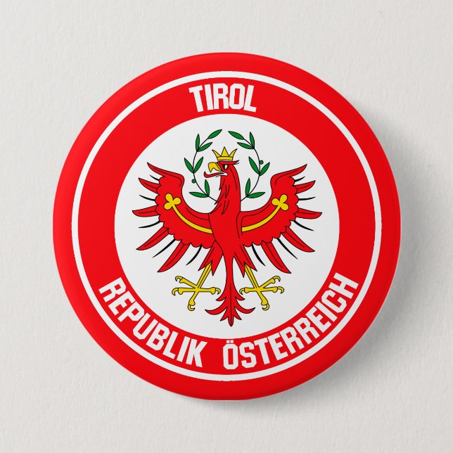 Chapa Redonda De 7 Cm Tirol redonda Emblema (Anverso)