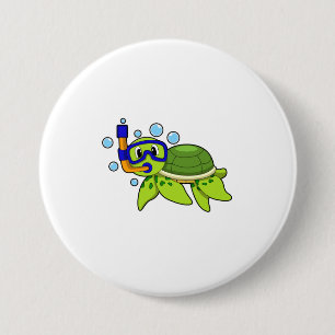 Chapa Redonda De 7 Cm Tortuga para bucear con tubo