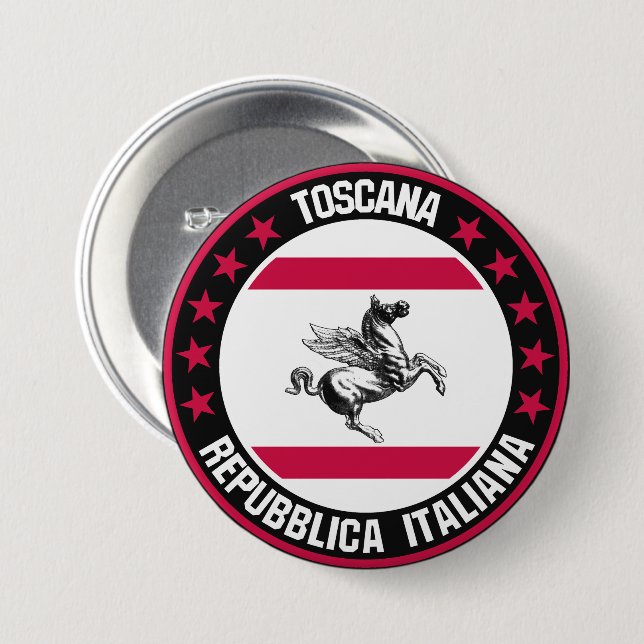 Chapa Redonda De 7 Cm Toscana (Anverso y reverso)