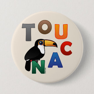 Chapa Redonda De 7 Cm Toucan colorido