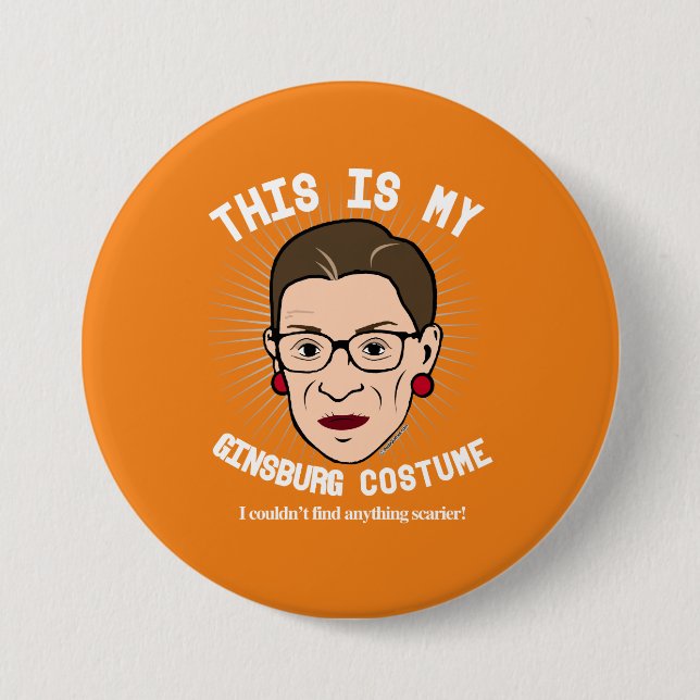 Chapa Redonda De 7 Cm Traje de Ruth Bader Ginsburg Halloween - no podría (Anverso)