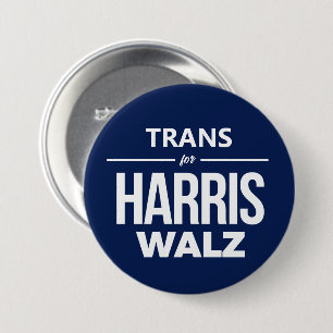 Chapa Redonda De 7 Cm Trans para Harris Walz