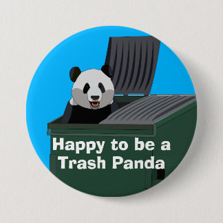 Chapa Redonda De 7 Cm Trash Panda Button