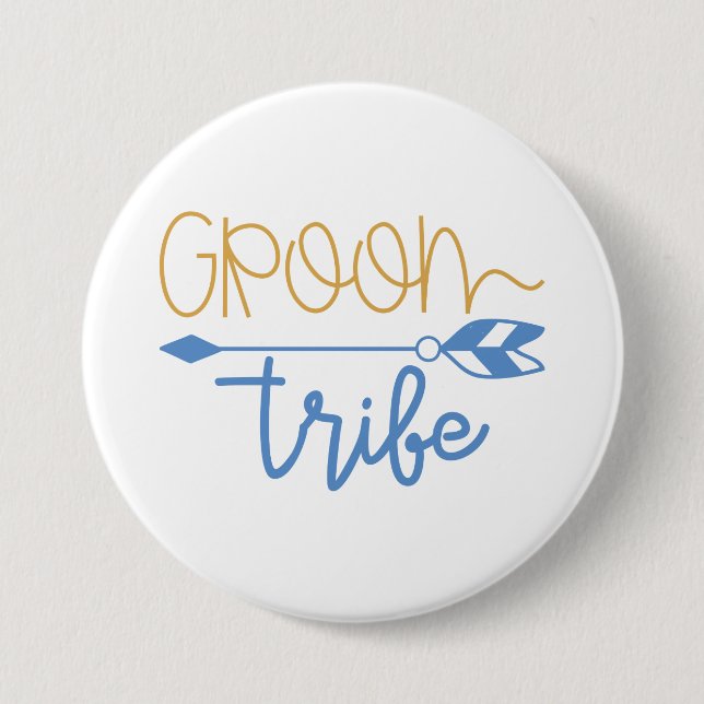 Chapa Redonda De 7 Cm Tribu Groom (Anverso)