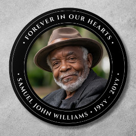 Chapa Redonda De 7 Cm Tributo por recuerdo de la foto