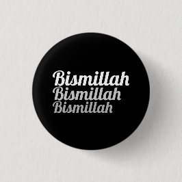 Chapa Redonda De 7 Cm Triple Bismillah Black Button