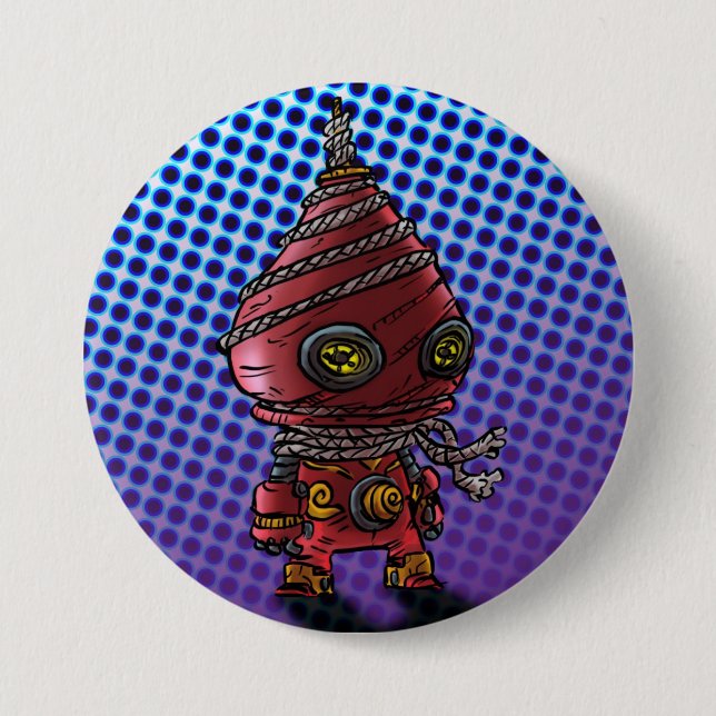 Chapa Redonda De 7 Cm Trompo (Anverso)