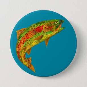 Chapa Redonda De 7 Cm Trucha arco iris de hoja de lápiz 5