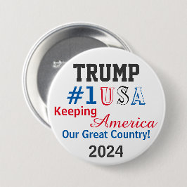 Chapa Redonda De 7 Cm Trump 2024