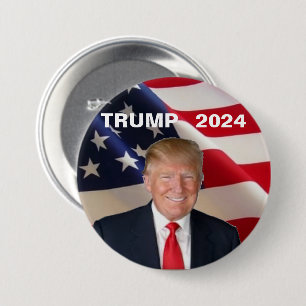 Chapa Redonda De 7 Cm Trump 2024