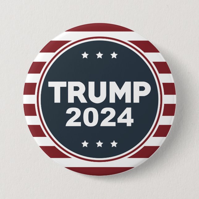 Chapa Redonda De 7 Cm Trump 2024 (Anverso)