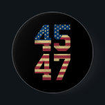 Chapa Redonda De 7 Cm Trump 2024 45 47 Retro de bandera estadounidense a<br><div class="desc">Trump 2024 45 47 Retro de bandera estadounidense antigua 4547 Trump 2024</div>