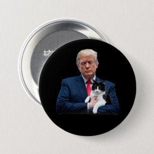Chapa Redonda De 7 Cm Trump 2024 Cat MAGA Funny Trump Cat
